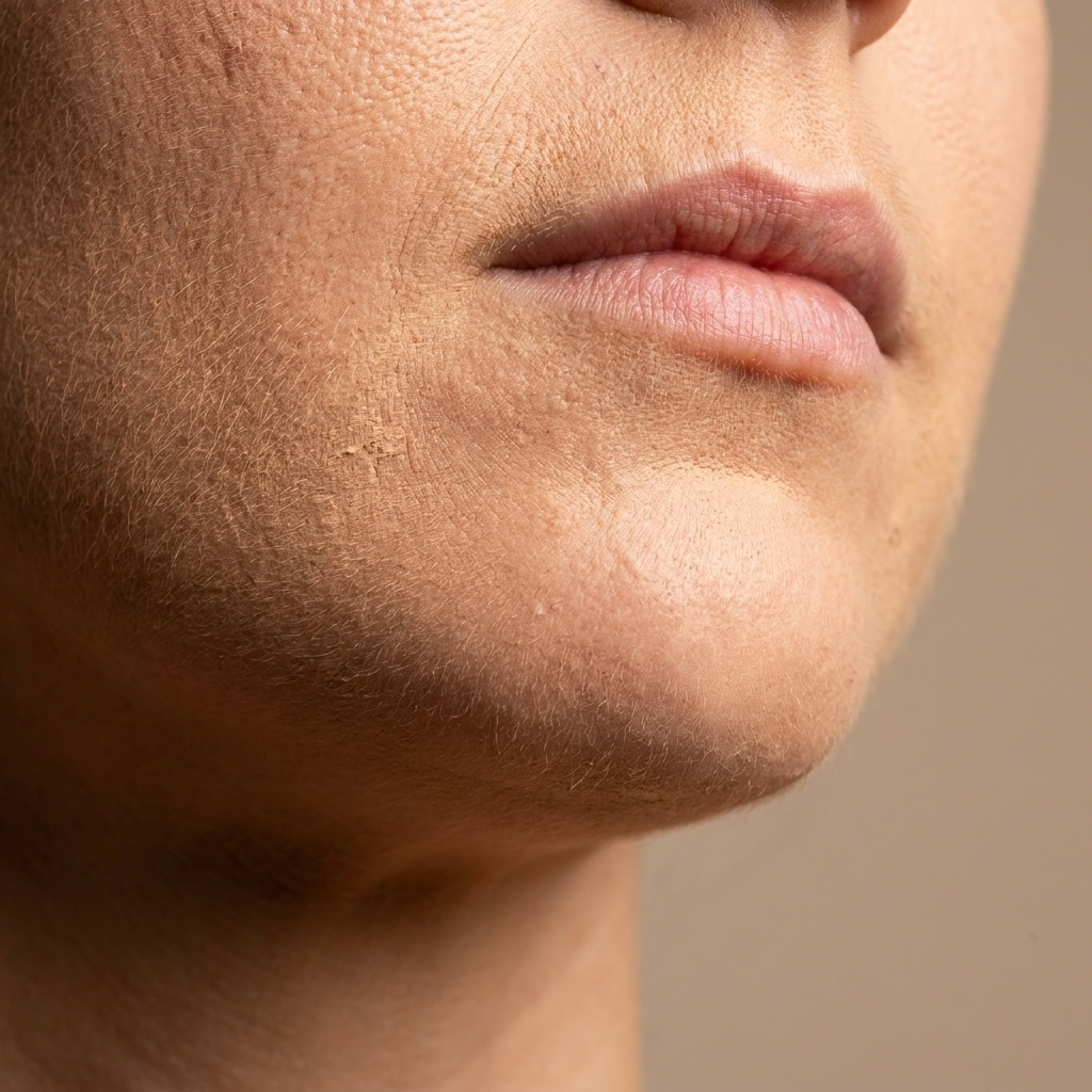 Lienzo - Foto 3 Before: piel con peach fuzz y base con textura